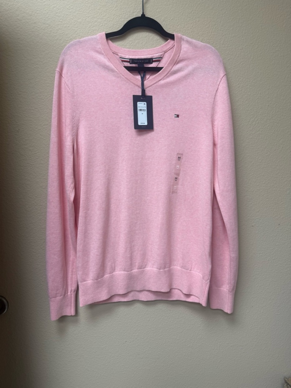 Tommy Hilfiger Men's Light Pink Crewneck Sweater